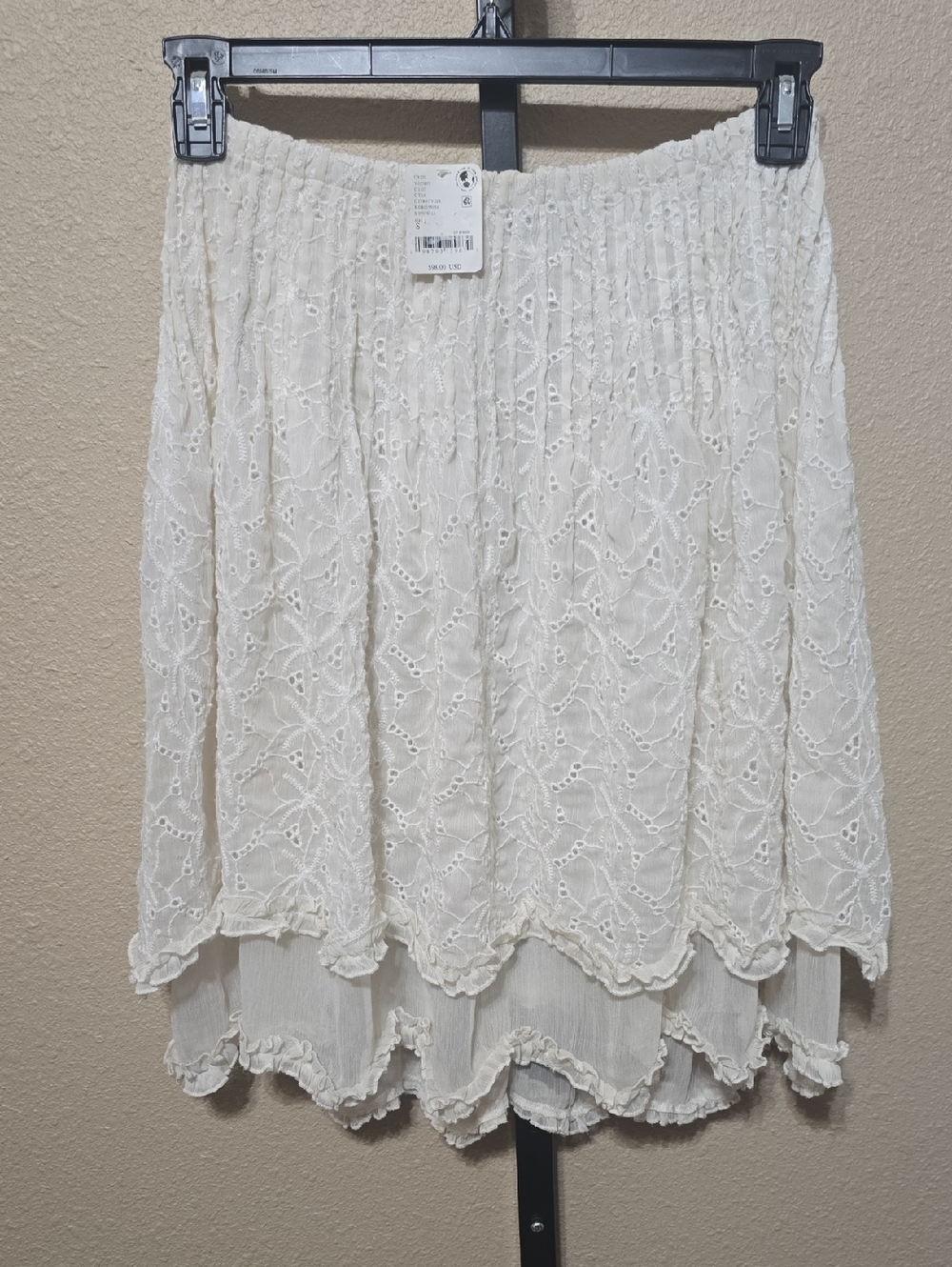 NWT Free People Sanderson Tiered Eyelet And Lace Skirt. Small - Picture 4 of 12